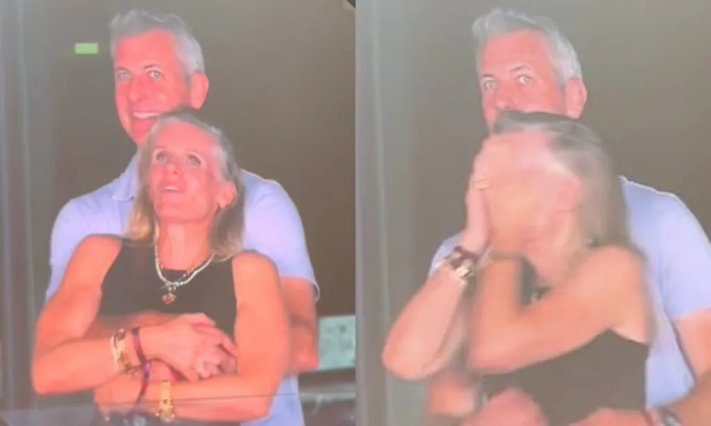 Footage of Chris Martin Calling Out Possibly Cheating Couple on Kiss Cam at Coldplay Boston Show Goes Viral